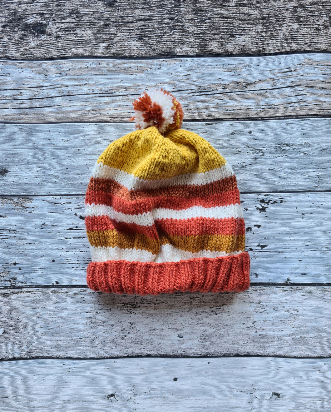 Acrylic and Cotton Striped Hat