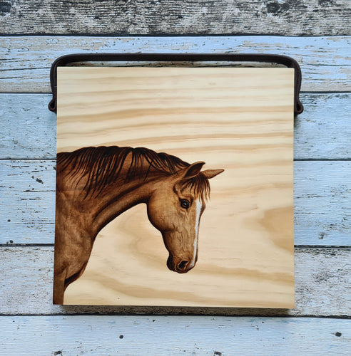 Wooden Cheese Board - Horse