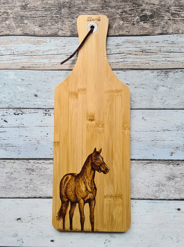 Bamboo Cheese Board - The Horse