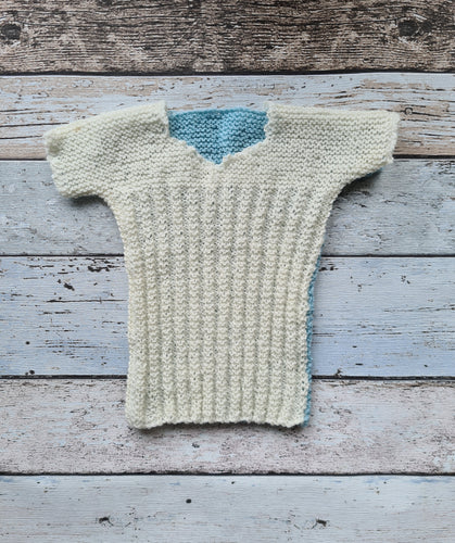 Woolen Merino Singlet - Cream/Green