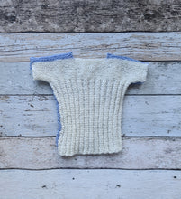 Woolen Merino Singlet - Blue/White