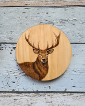 Wooden Coaster - Stag Head 2 piece set