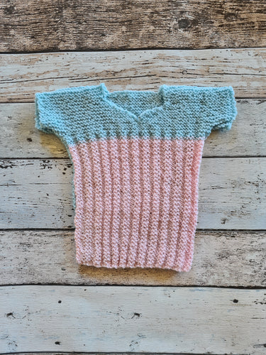 Woolen Merino Singlets - Green/Pink
