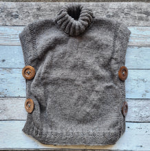 Natural Wool - Rolled Neck Vest