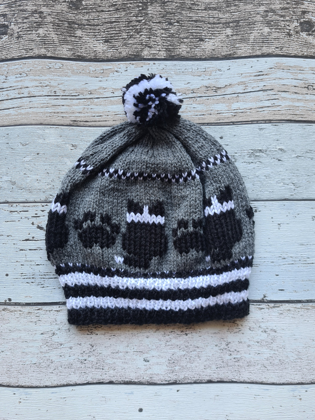 Acrylic Hat - Grey and Black Border Collie