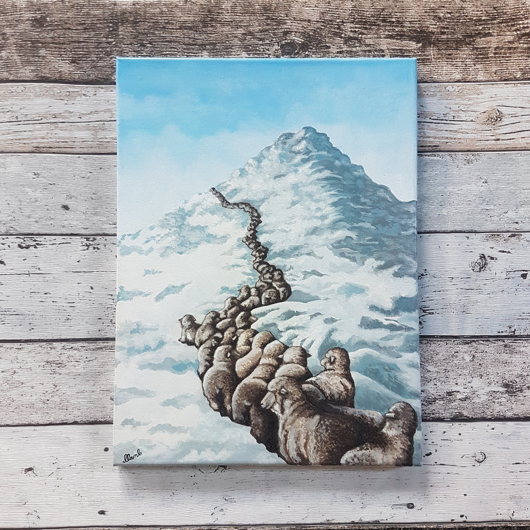 Original Painting - Snow Raking