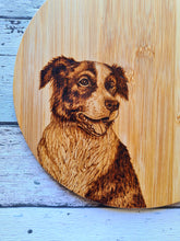 Bamboo Cheese Board - Border Collie