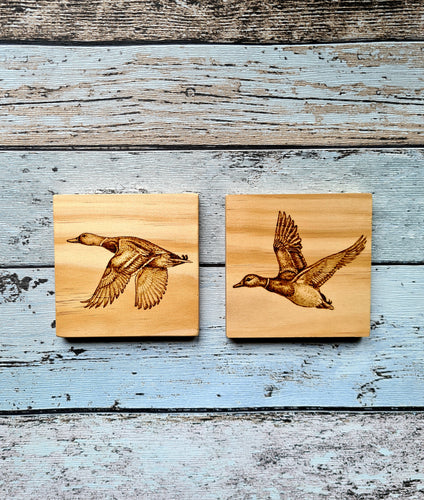 Wooden Coasters - Mallards