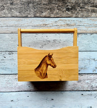 Bamboo Cutlery Holder - Horses