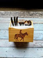 Bamboo Cutlery Holder - Horses