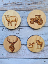 Wooden Coaster Farming 4 piece set