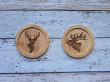 Bamboo Coaster - Stags 2 piece set